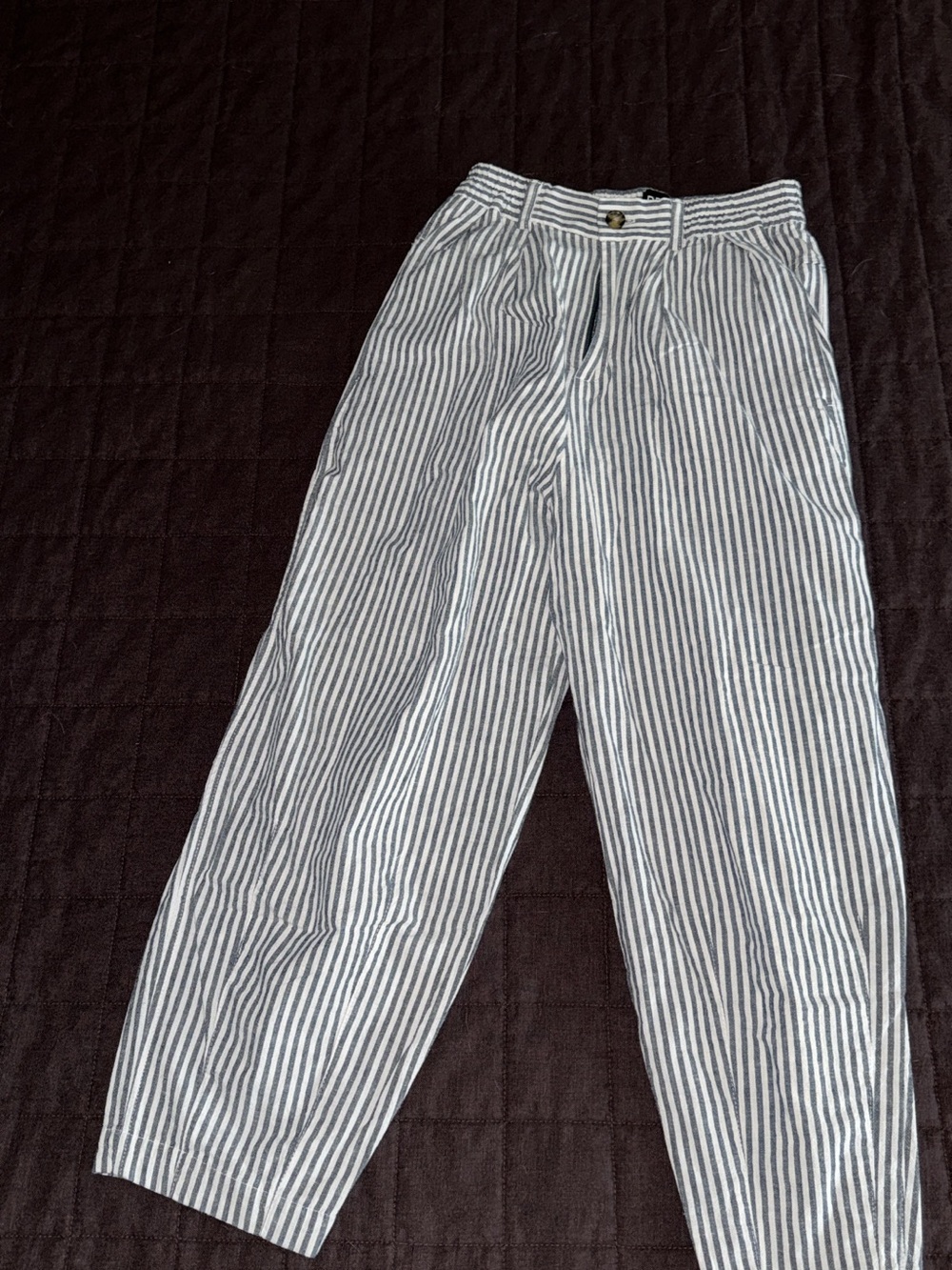 Urban Outfitters BDG - XS - 24/25 - Blue and White Striped Linen Pants